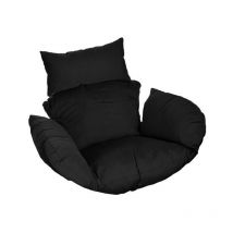 Silla colgante de poliratán cielo Color: Negro, Características: Solo cojín - Home Deluxe