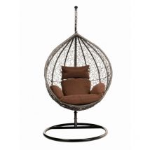 Home Deluxe - Silla Colgante De Poliratán Con Estructura Cielo Color: Marrón