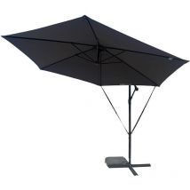 Sombrilla en voladizo incl. cubierta solana - antracita - Home Deluxe