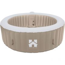 HOME DELUXE - Jacuzzi d'extérieur SPLASH - Ø208 cm 6 personnes Couleur : Beige