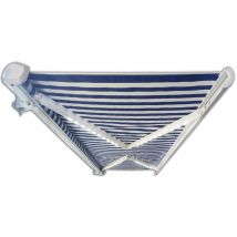 Tenda da sole a cassonetto elettrica elos Colore: Blu Navy Bianco Dimensioni: 350 x 250 cm - Home Deluxe