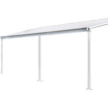 Tetto a terrazza solis Colore: Bianco, Dimensioni: 495 x 303 x 226/278 cm - Home Deluxe