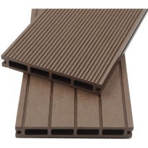 Home Deluxe - wpc Terrassendielen Komplettset (inkl. Unterkonstruktion) samana Farbe: Dunkelbraun, Größe: 20 m² wpc Terrassenboden Komplettset