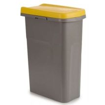 Poubelle tri sélectif – Polypropylène – Gris – Couvercle anti-pluie – Stefanplast