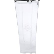 Home Fashion 023/715 – 0105 180 x 0060 cm Porta Appeso A Struttura In Lino Ricamato, Tessuto, Bianco, 180 x 60 cm