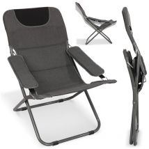 Homecall - Gartenstuhl Klappstuhl Liegestuhl 4 fach verstellbarer Rückenlehne Gepolsterter Anti-UV