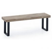 Banco asiento darek. Banqueta comedor y cocina. Banco recibidor y pie de cama. 120 cm ancho. Color: Roble Honey - Negro - Home Heavenly