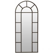Home Heavenly - Espejo alto tipo ventana con arco calipso de 180x80 cm. Color: Negro