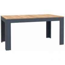 Home Heavenly - Mesa comedor extensible de 160 a 206 cm odin, para 8 personas, estilo nórdico. Color: Roble Riviera-Marino