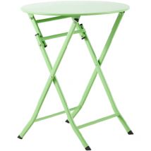 Home Heavenly - Mesa jardín plegable PLEGAX mesa multiusos con estructura metálica, 60x72 cm Color: Verde