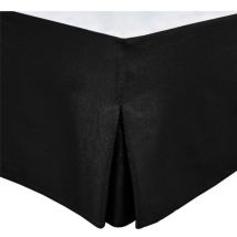 Cache Sommier - Home Linge Passion - 90 X 190 Cm + 30 Cm - Schwarz