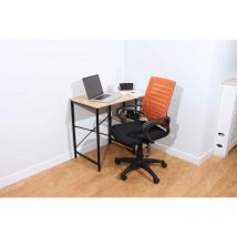 Home Office Chair - Plastic/Fabric/Metal - L64 x W65 x H97.5 cm - Black/Chrome