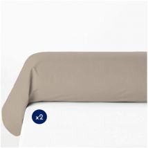 Taies Traversin (Lot de 2), Coton, Beige, 85x185 cm, 2 unità - Home Linge Passion
