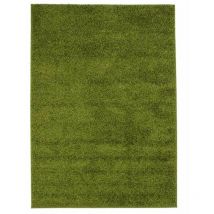 Thedecofactory - home shaggy - Tapis à poils long toucher laineux vert 160x230