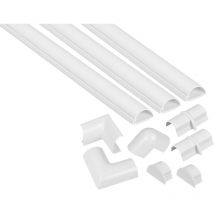 Unitec Design Kabelkanalset 30 x 15 mm Set (3x 1m) 10 teilig, weiß Kabelkanal