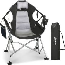 Homecall - Campingstuhl Stühleschaukelstuhl outdoor Klappstuhl Faltbare Hängestuhl ( Biz 180 kg, mit verstellbarer Rückenlehne, Lordosenstütze und