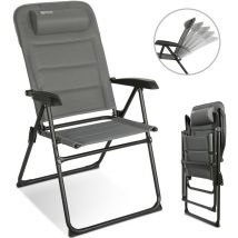 Campingstuhl Gartenstuhl Anglerstuhl Faltsessel Klappstuhl für Wohnwagen Outdoors (Textilene gepolstert mit Quick-Dry-Schaum), 5 fach Verstellbarer