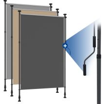 Homedemo Senkrechtmarkise Außen, Vertikalmarkise Ohne Bohren, Balkonrollo Mit Handkurbel, Sichtschutz Sonnenschutz Windschutz, Balkon & Garten, 100 X 