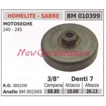 Kettenrad, Kettensägenmotor 240 245 3/8' Zähne 7 010399 - Homelite