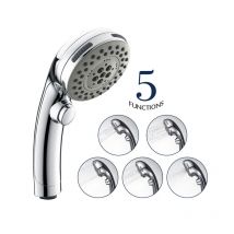 Homelody - 5 Strahlarten Handbrause Hochdruck Duschkopf Regendusche Universal Duschbrause Wassersparend Duschköpfe mit Wasserstop