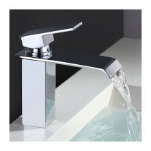 Homelody - Rubinetto Bagno Design Moderno a Cascata Miscelatore Monocomando Ottone Cromato