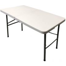 HomeLux Folding Table Tavolo RICHIUDIBILE in Resina HM 122X61X74CM, Multicolore, 122 x 61 x 74 cm