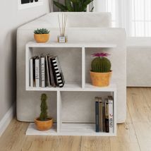 Decortie - Homemania Modern Side End Coffee Table Multipurpose h 60cm 5 Tier - Ancient White - Ancient White