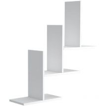 Homemania - Mensola Eclipse, Truciolare Melaminico, Bianco, 80x20x81,6 cm
