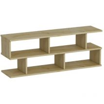 Homemania - Mobile tv Su 120x29,6x45 cm Rovere Marrone