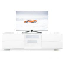 Homeology - avitus ultra White BeamThru Gloss Finish with 4-White Drawers and White Door 32'-65' Flat Screen tv Cabinet