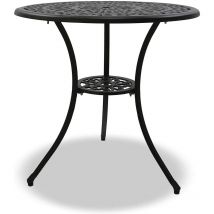 Homeology - positano Garden & Patio Black Cast Aluminium Bistro Table