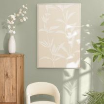 Macabane - homer - Décoration murale 83x123cm motifs fleurs n°2, cadre naturel