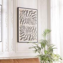 Macabane - homer - Décoration murale c - 63x93cm en papier japonais, cadre noir