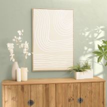 HOMER - Décoration murale C - 83x123cm lignes abstraites, cadre naturel