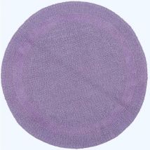Runde Battematte flieder 80 cm aus 100% Baumwolle - Homescapes