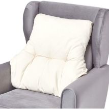Coussin lombaire ergonomique en coton, Crème - Homescapes