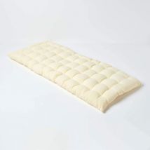 HOMESCAPES Coussin pour banc de jardin 2 places, Crème