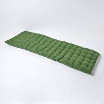 Homescapes - Coussin pour banc de jardin 3 places, Vert foncé