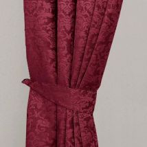 Embrasses à rideaux Bordeaux - Jacquard - Lot de 2 - Homescapes