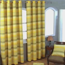 Gardinen mit Ösen Morocco gelb im 2er Set, 182 x 167 cm - Homescapes