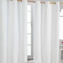 Gardinen unifarben naturweiß 2er Set 228 x 137 cm - Homescapes