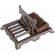 Grattoir à chaussures en fonte avec brosse en fibre de coco - Homescapes