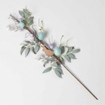 Großer Dekozweig mit Ostereiern & Deko-Hase - pastellfarbene Osterdeko - Homescapes