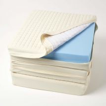 Housse de coussin en coton pour coussin pour canapé 3 places, Beige - Homescapes
