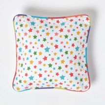 Housse de coussin en coton étoiles multicolores, 30 x 30 cm - Homescapes