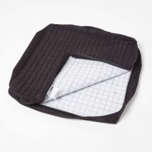 Housse de coussin en suédine pour coussin d'assise, Noir - Homescapes
