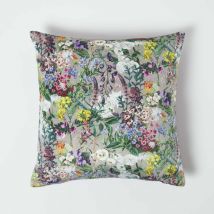 Housse de coussin Jardin botanique violet, 46 x 46 cm - Homescapes