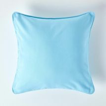 HOMESCAPES Housse de coussin Uni Bleu clair, 30 x 30 cm
