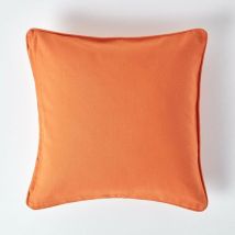 Housse coussin Uni Terracotta - 45 x 45 cm - Homescapes