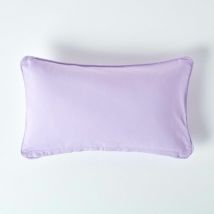 Housse de coussin Uni Mauve, 30 x 50 cm - Homescapes
